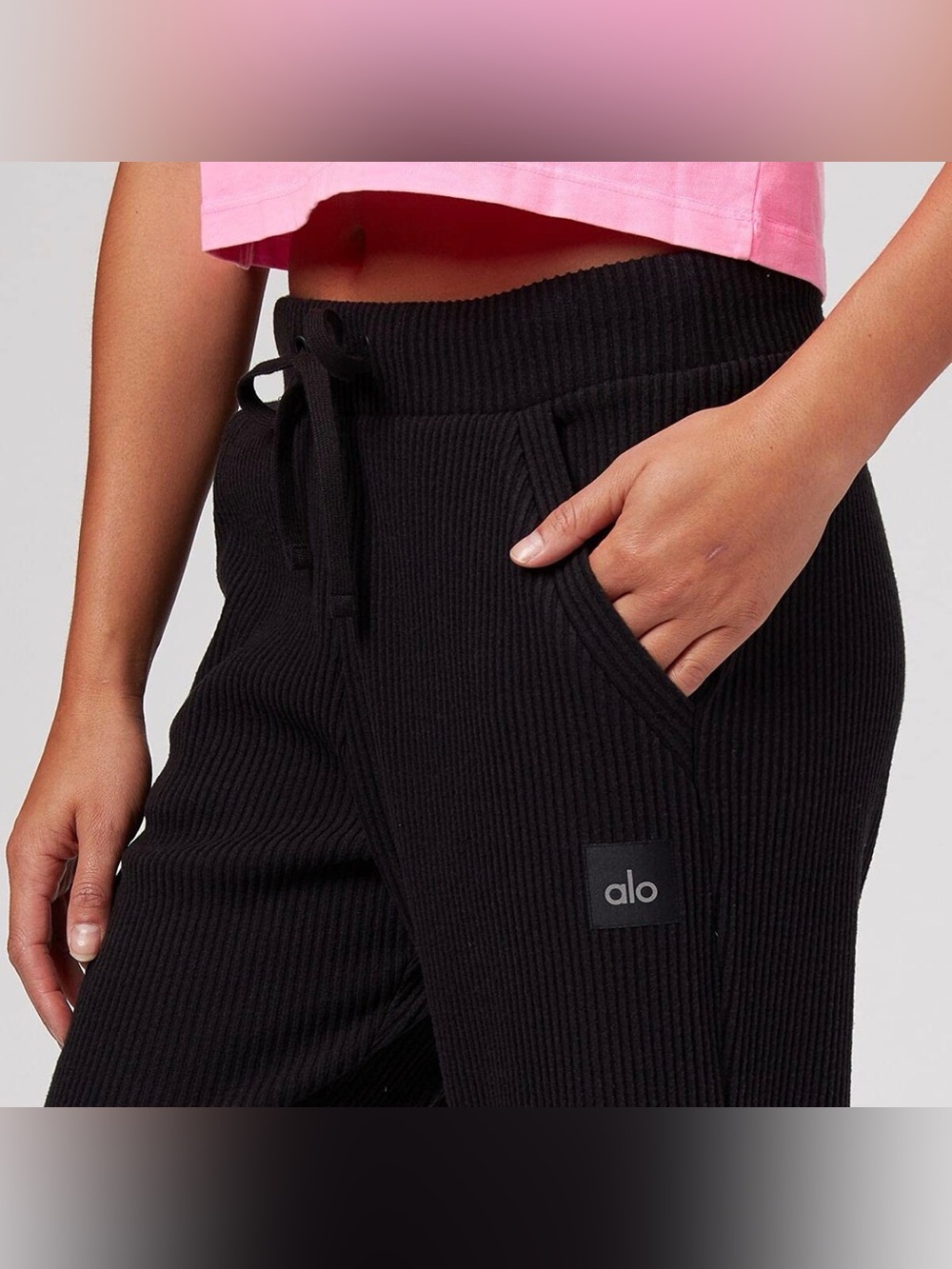Alo Yoga Muse Ribbed Sweatpants Women’s Medium - Black